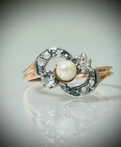 Bague Perle et Diamants