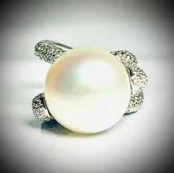 Bague Perle et Diamants
