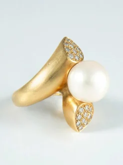 Bague Perle et Diamants