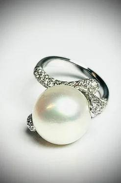Bague Perle et Diamants