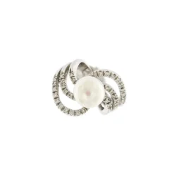 Bague perle et diamants