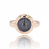 Bague perle grise et or jaune