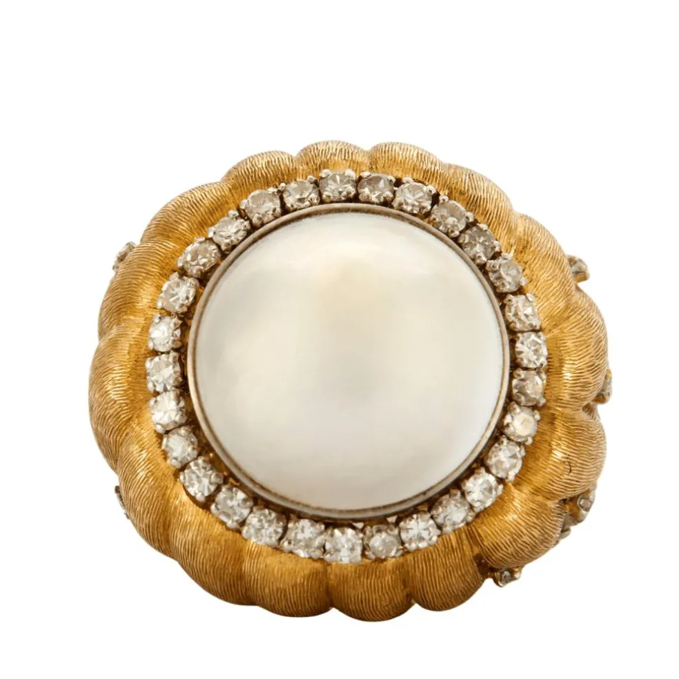 Bague perle MABE Diamants
