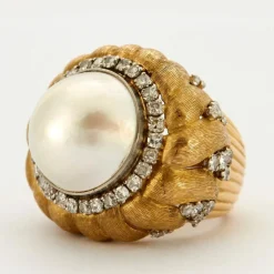 Bague perle MABE Diamants