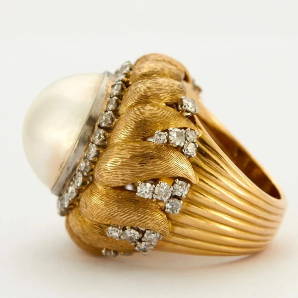 Bague perle MABE Diamants