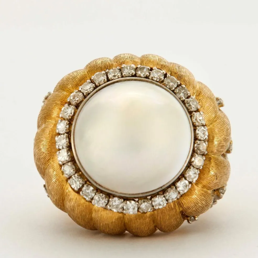 Bague perle MABE Diamants