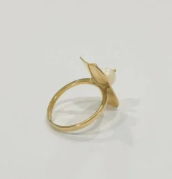 Bague perle or jaune