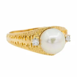 Bague Perle Or jaune Perle