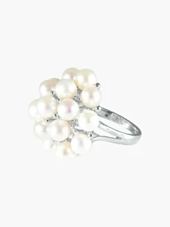 Bague Perles Diamants