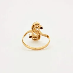 Bague perles et diamants