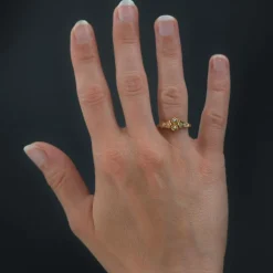 Bague perles fines serti étoilé