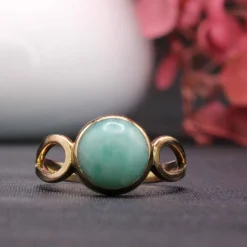 Bague pierre verte Or jaune