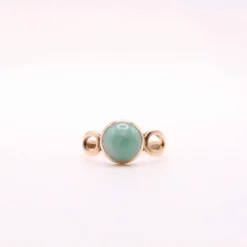 Bague pierre verte Or jaune