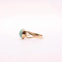 Bague pierre verte Or jaune