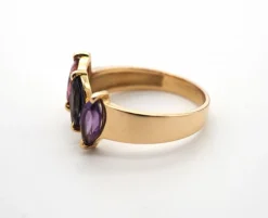 Bague pierres fines or jaune