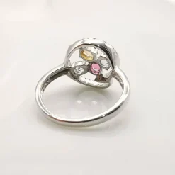 Bague pierres précieuses & diamants