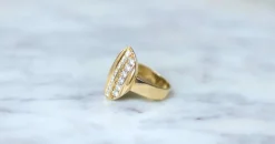 Bague Plaque diamants or jaune