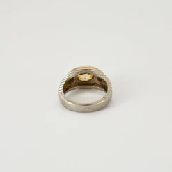 Bague Platine & Citrine