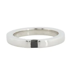 Bague platine - Diamant Noir