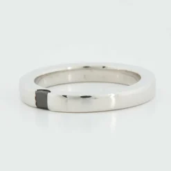 Bague platine - Diamant Noir