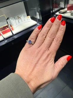 Bague Platine - Tanzanite et Diamants