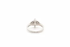 Bague Platine Diamant navette et baguette