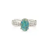 Bague platine diamant opale 1,20 ct