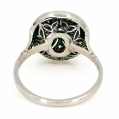 Bague Platine Diamant Saphir