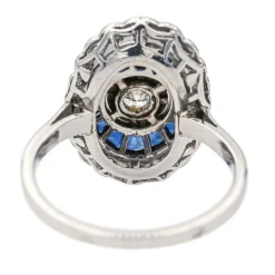 Bague Platine Diamant, Saphir