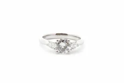 Bague platine diamants