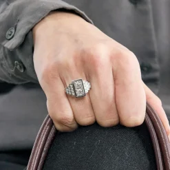 Bague platine diamants