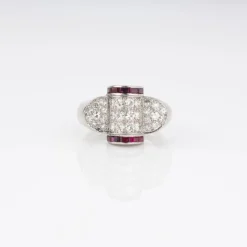 Bague platine, diamants