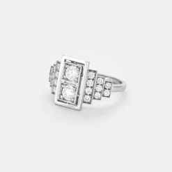 Bague platine diamants