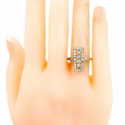 Bague Platine Diamants Art Déco
