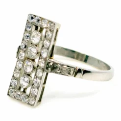 Bague Platine Diamants Art Déco