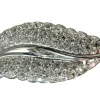 Bague platine en forme de feuille ornée de 4,65 carats