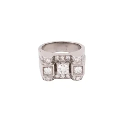 Bague platine et diamant