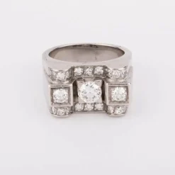Bague platine et diamant