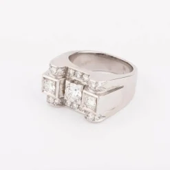 Bague platine et diamant