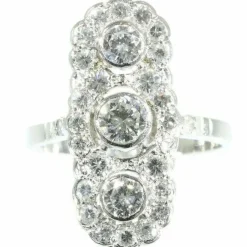 Bague platine et diamants