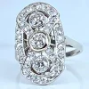 Bague platine et diamants, époque 1900