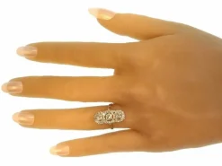 Bague platine et diamants