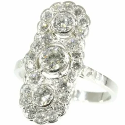 Bague platine et diamants