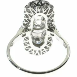 Bague platine et diamants
