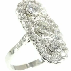 Bague platine et diamants