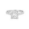 Bague platine et or gris avec diamant