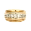 Bague platine et or jaune avec diamants