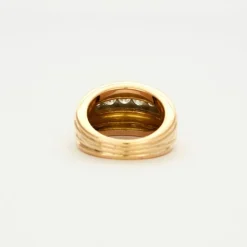 Bague platine et or jaune avec diamants