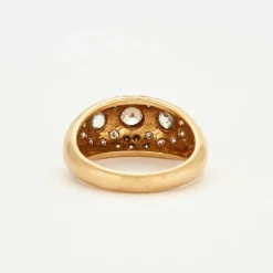 Bague platine, or et diamants