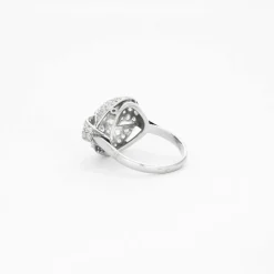 Bague platine pavage diamants Art Déco